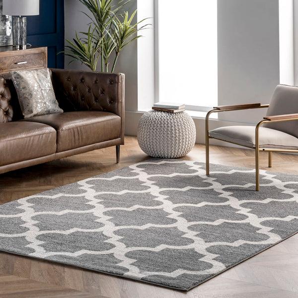 Nuloom Meeker Trellis Area Rug Grey