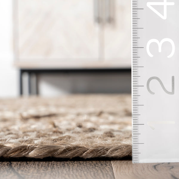 Nuloom Meja Moroccan Lattice Jute Area Rug Natural