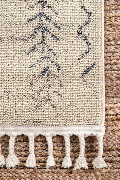 Nuloom Meredith Moroccan Tassel Area Rug Ivory