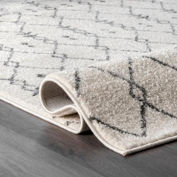 Nuloom Mila Cartouche Trellis Area Rug Off White