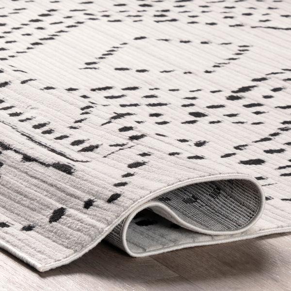 Nuloom Mila Dotted Diamond Trellis Area Rug Grey