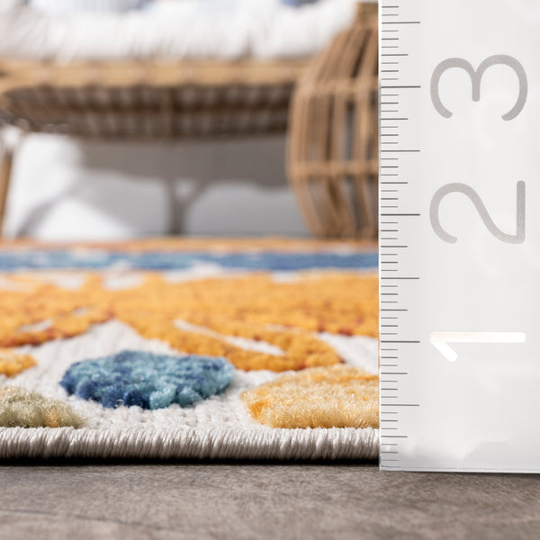 Nuloom Monique Floral Indoor/Outdoor Area Rug Blue