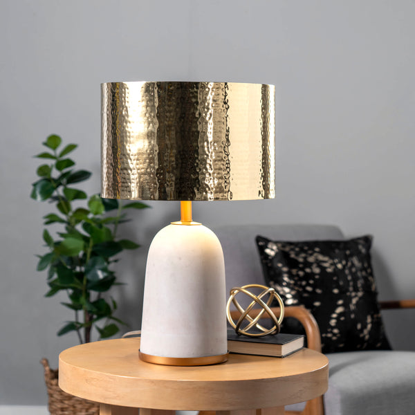 Nuloom Monroe 25" Concrete & Iron Table Lamp Brass