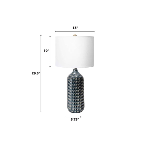 Nuloom Napa 30" Ceramic Table Lamp Gray