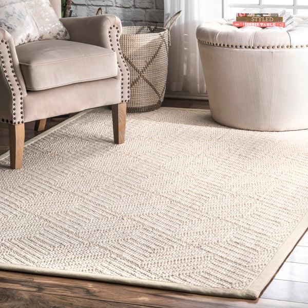 Nuloom Natural Textured Suzanne Area Rug Cream