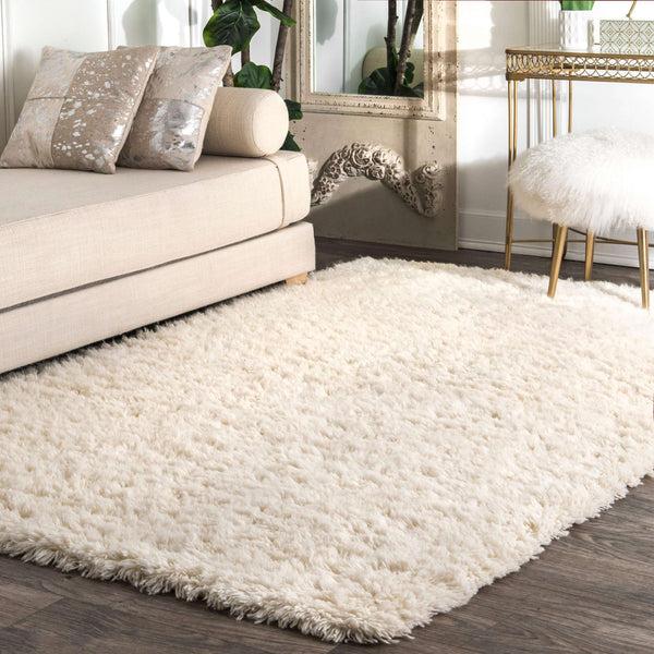 Nuloom Nida Plush Shaggy Ivory