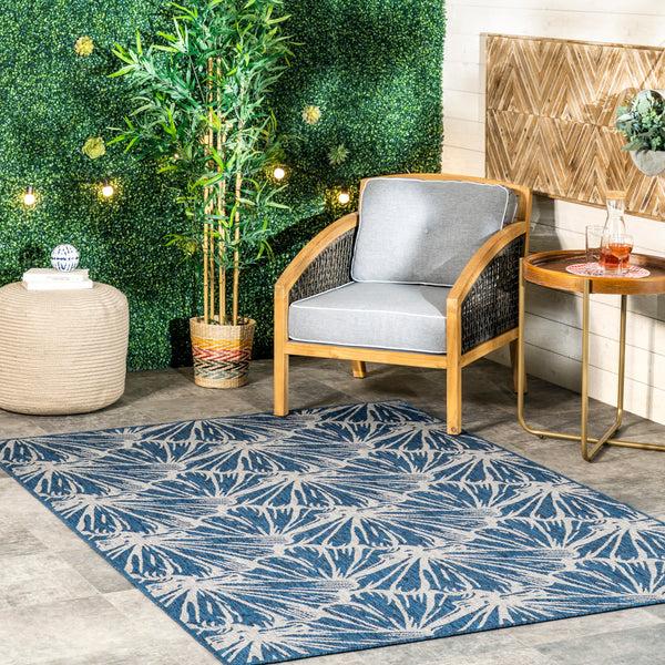 Nuloom Onyx Seashell Indoor/Outdoor Area Rug Blue