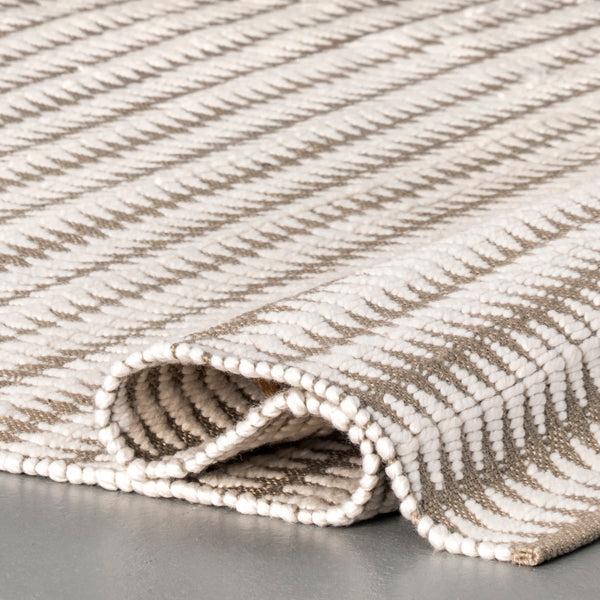 Nuloom Outdoor Striped Yasmin Area Rug Ivory