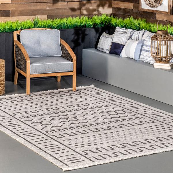 Nuloom Outdoor Tribal Cora Area Rug Blue