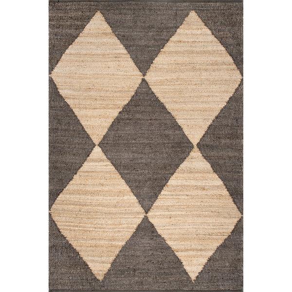 nuloom Pandora Diamond Jute Area Rug Black