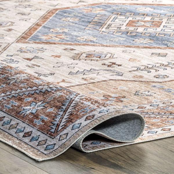 Nuloom Persian Medallion Washable Area Rug Multi