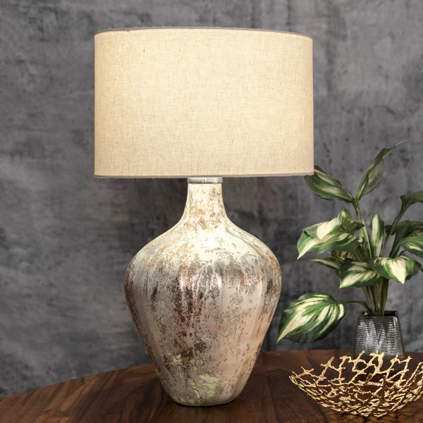 Nuloom Phoenix 30" Glass Table Lamp Grey