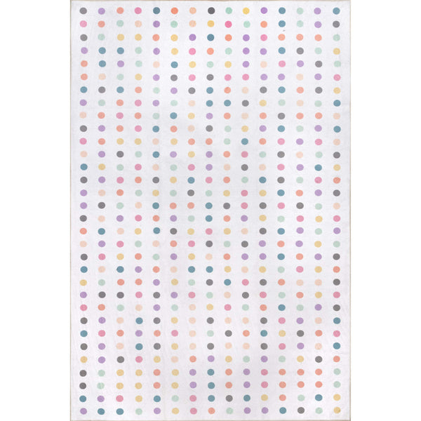nuloom Polka Dotted Washable Area Rug Ivory