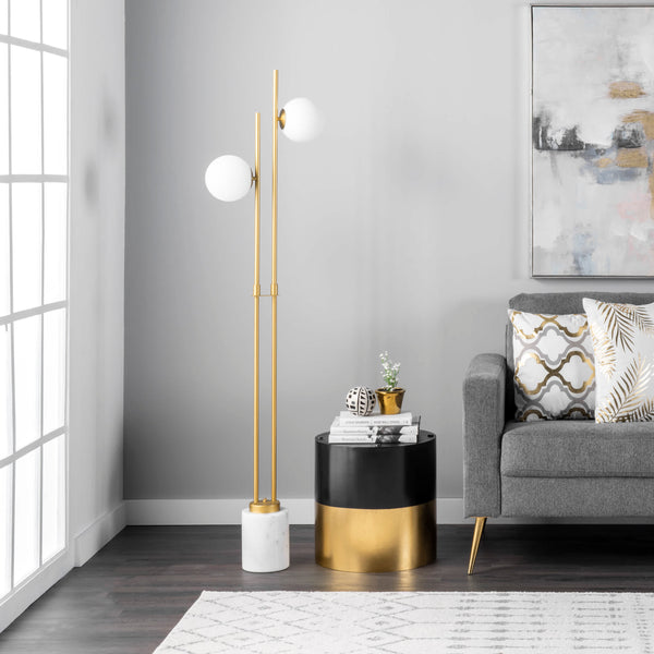 Nuloom Preston 63" Metal Floor Lamp White
