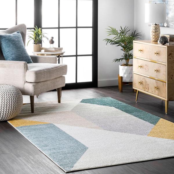 Nuloom Raegan Modern Abstract Area Rug Light Grey