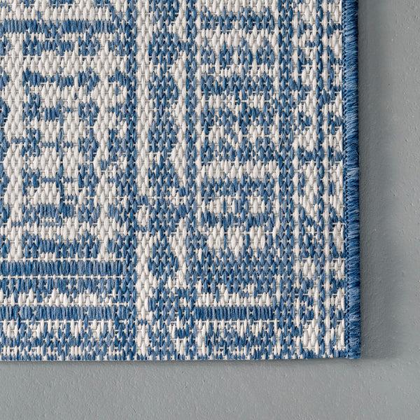 Nuloom Rana Border Indoor/Outdoor Area Rug Blue