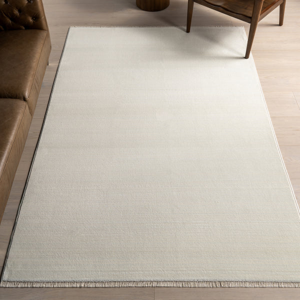 Nuloom Raya Contemporary Solid Area Rug Cream