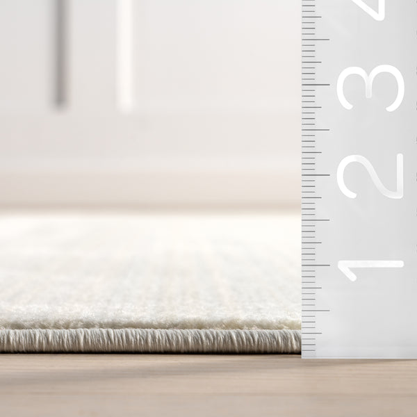 Nuloom Raya Contemporary Solid Area Rug Cream