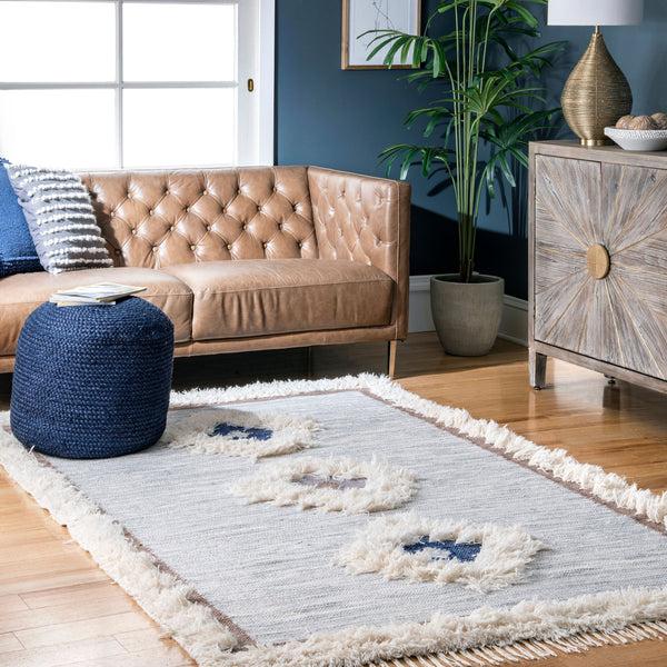 Nuloom Rebekah Shaggy Regal Tribal Blue