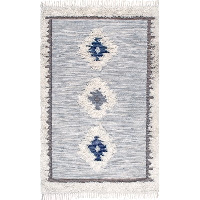 nuloom Rebekah Shaggy Regal Tribal Blue
