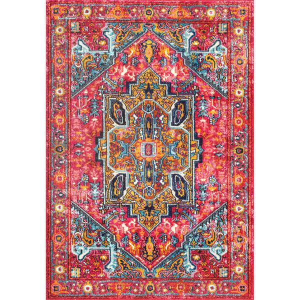 nuloom Reyna Medallion Area Rug Pink