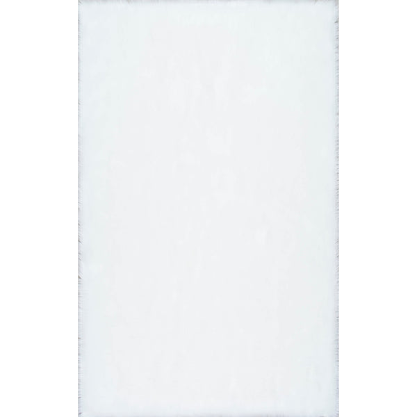 nuloom Rodolfo Faux Sheepskin Shag Area Rug White