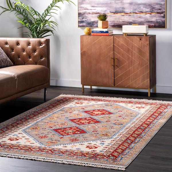 Nuloom Romee Medallion Tassel Area Rug Beige