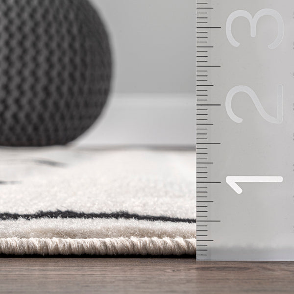 Nuloom Romina Diamond Pinstripes Area Rug Grey