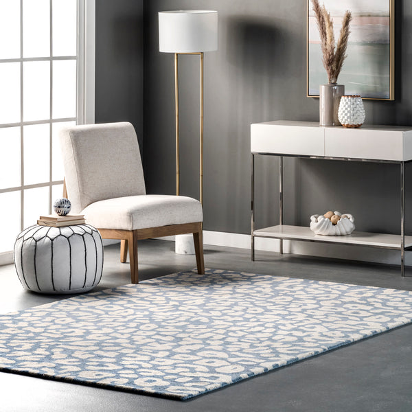Nuloom Rorie Leopard Print Wool Area Rug Peach