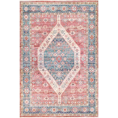 nuloom Rory Tear Pendant Medallion Beige
