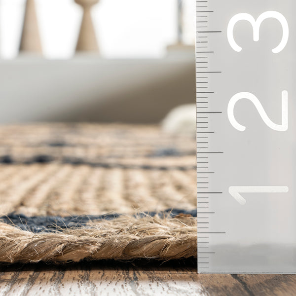 Nuloom Rozalia Jewel Jute Area Rug Blue