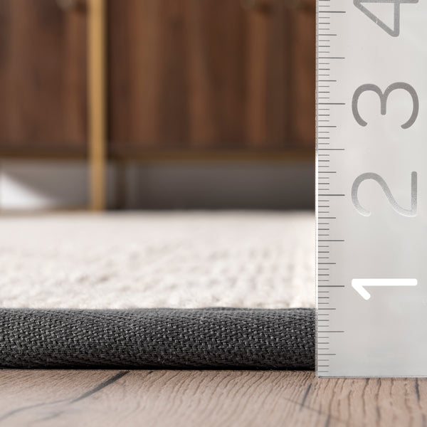 Nuloom Rozi Chevron Wool And Sisal Area Rug Gray