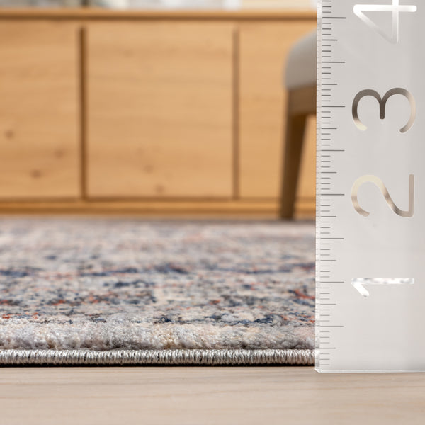 Nuloom Saffron Traditional Medallion Area Rug Navy