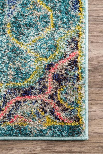 Nuloom Santos Floral Medallion Area Rug Aqua