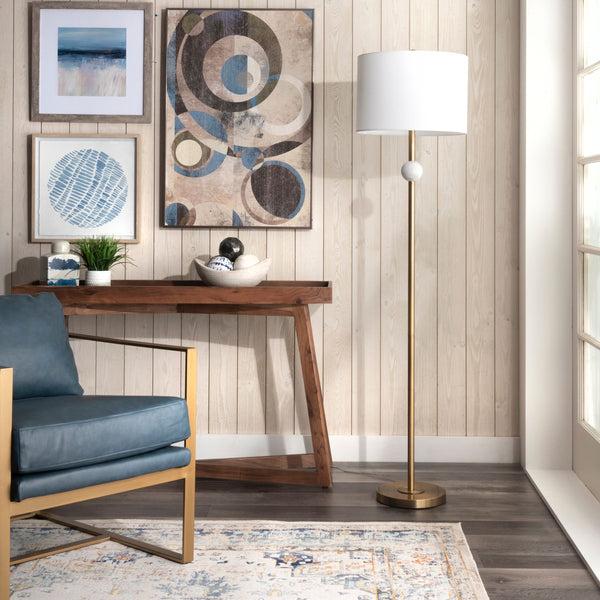 Nuloom Saxman 63" Marble Floor Lamp Gold