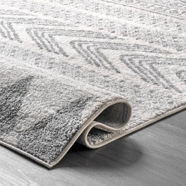 Nuloom Shaina Tribal Area Rug Grey
