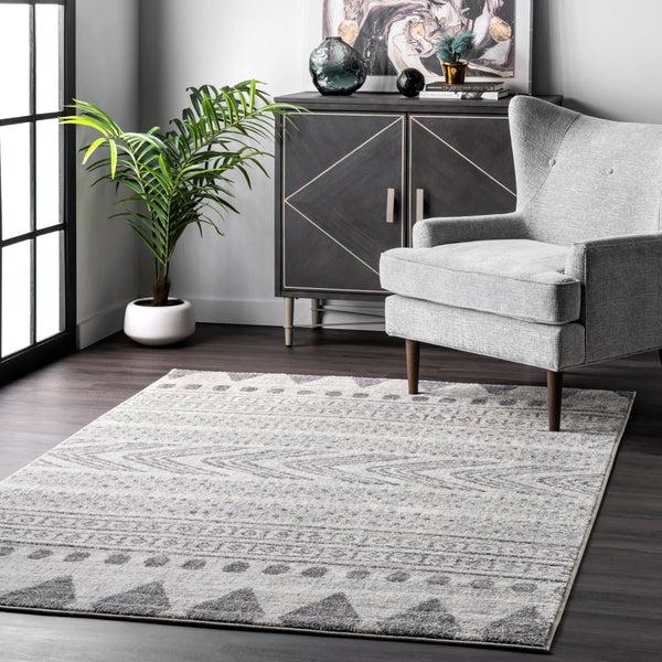 Nuloom Shaina Tribal Area Rug Grey