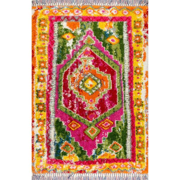 nuloom Shania Medallion Shaggy Area Rug Multi