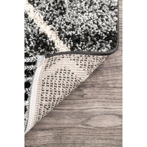 Nuloom Shannon Moroccan Tassel Shag Black