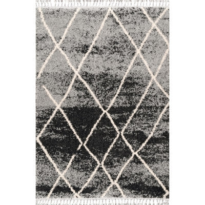 nuloom Shannon Moroccan Tassel Shag Black