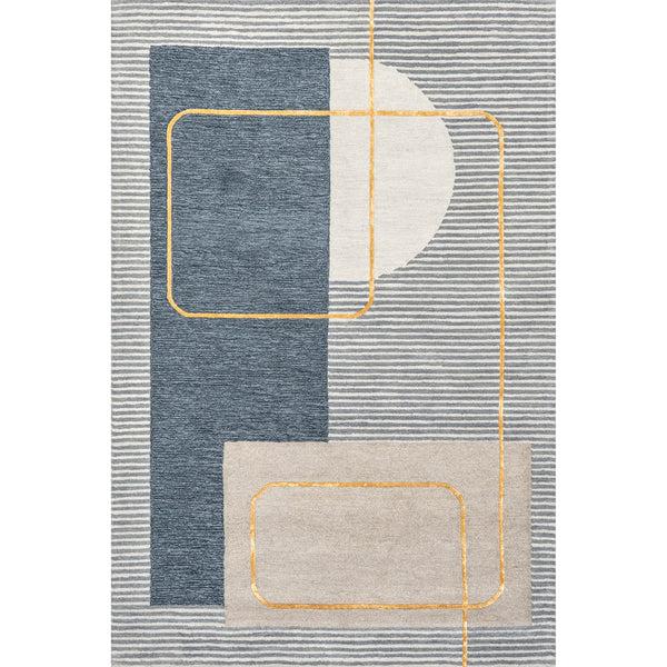 nuloom Shelley Abstract Striped Wool Area Rug Blue