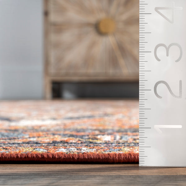 Nuloom Sherita Distressed Persian Area Rug Rust