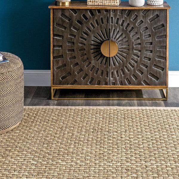 Nuloom Spero Seagrass Basketweave Area Rug Natural