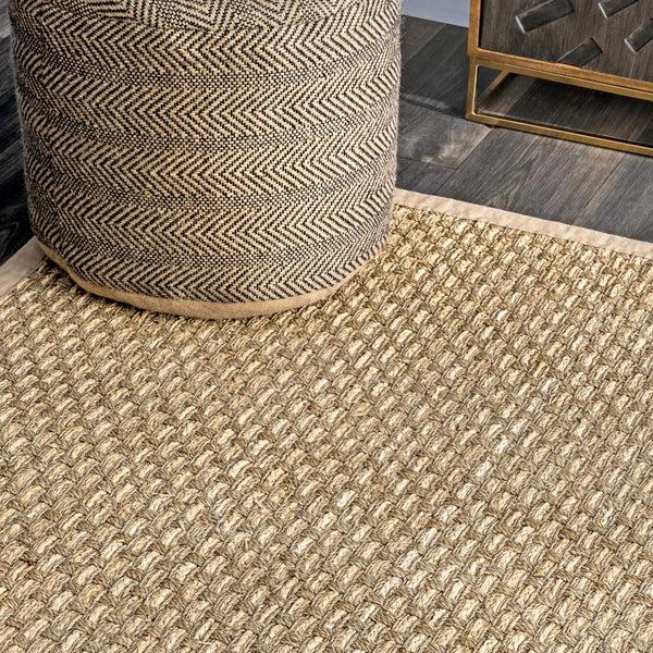 Nuloom Spero Seagrass Basketweave Area Rug Natural