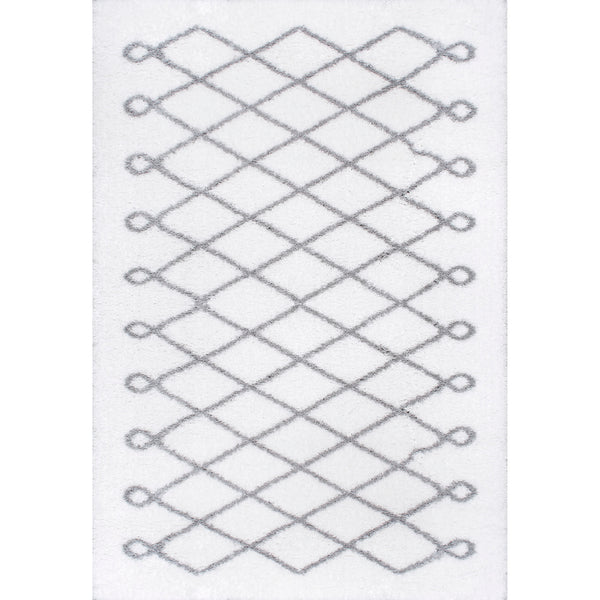 nuloom Stasia Diamond Shag Grey