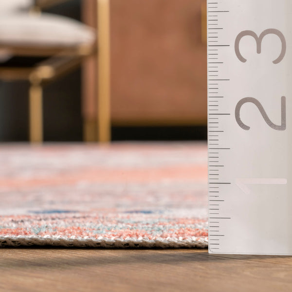 Nuloom Stellar Medallion Washable Area Rug Rust