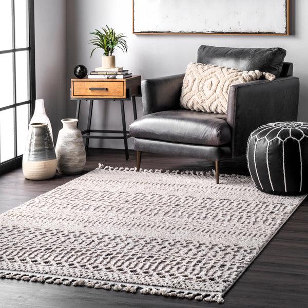 Nuloom Talula Soft Textured Tassel Area Rug Beige