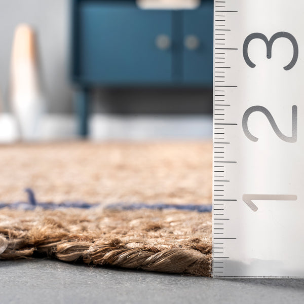 Nuloom Tera Petals Braided Jute Area Rug Blue