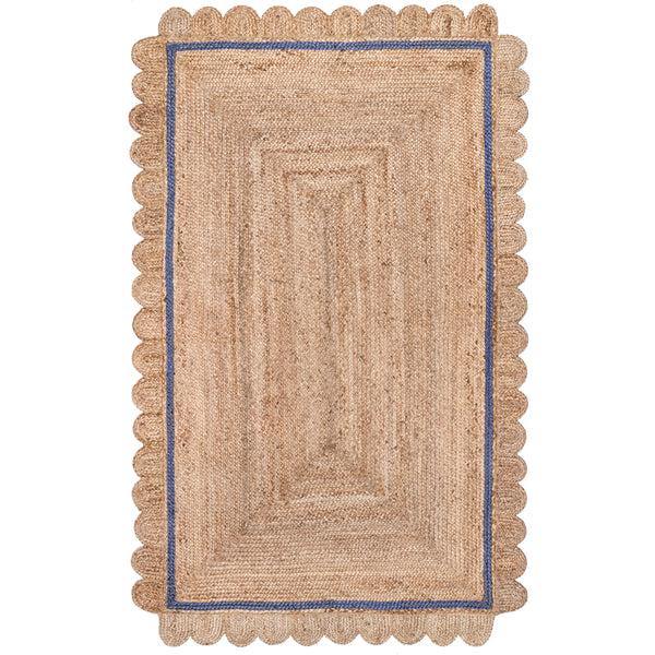 nuloom Tera Petals Braided Jute Area Rug Blue