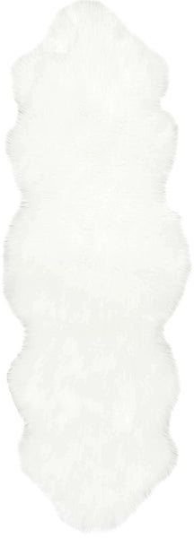 nuloom Terrell Solid Faux Sheepskin White